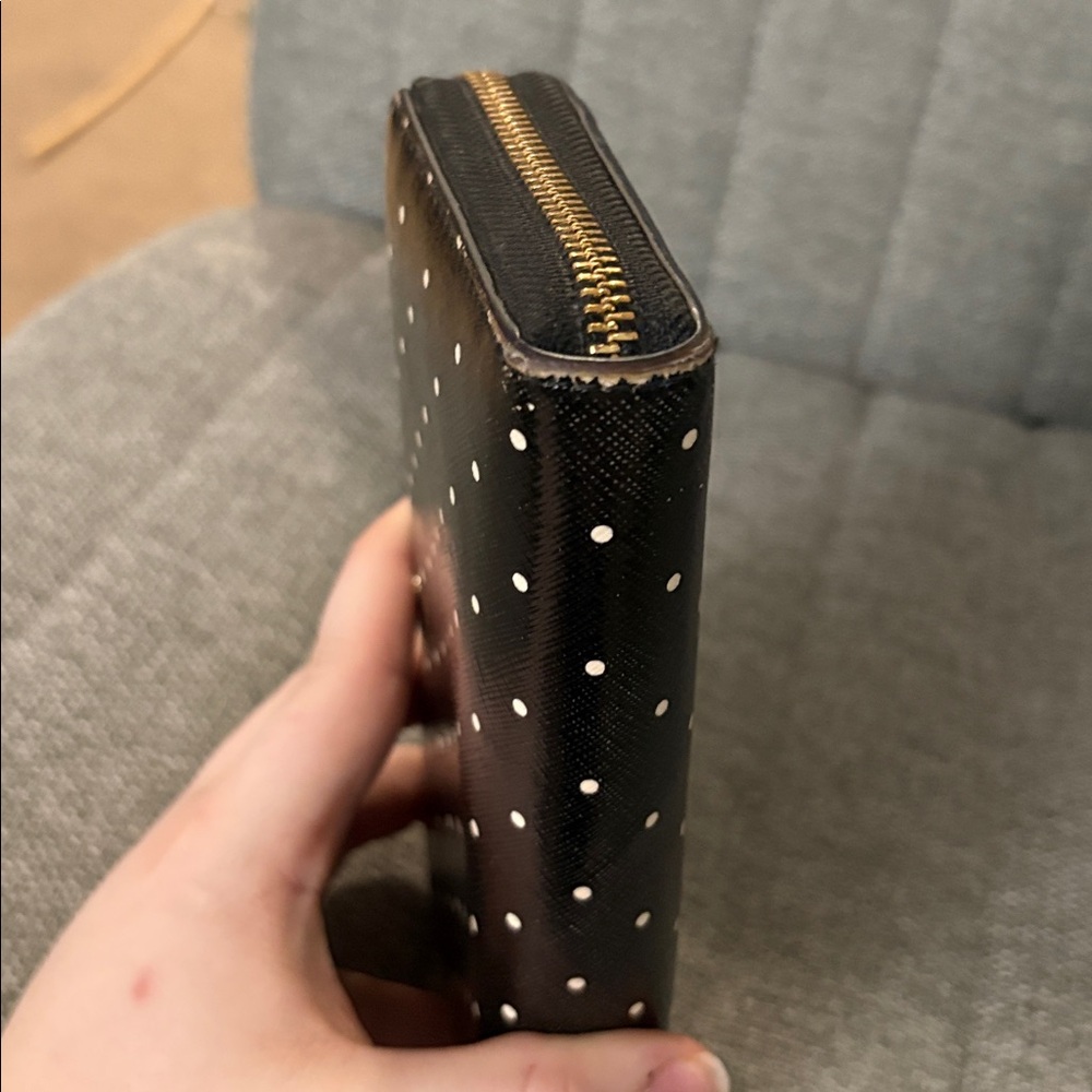 Kate Spade Black and White Polka Dot Wallet - Picture 10 of 11